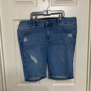 Torrid Distressed Blue Jean Shorts